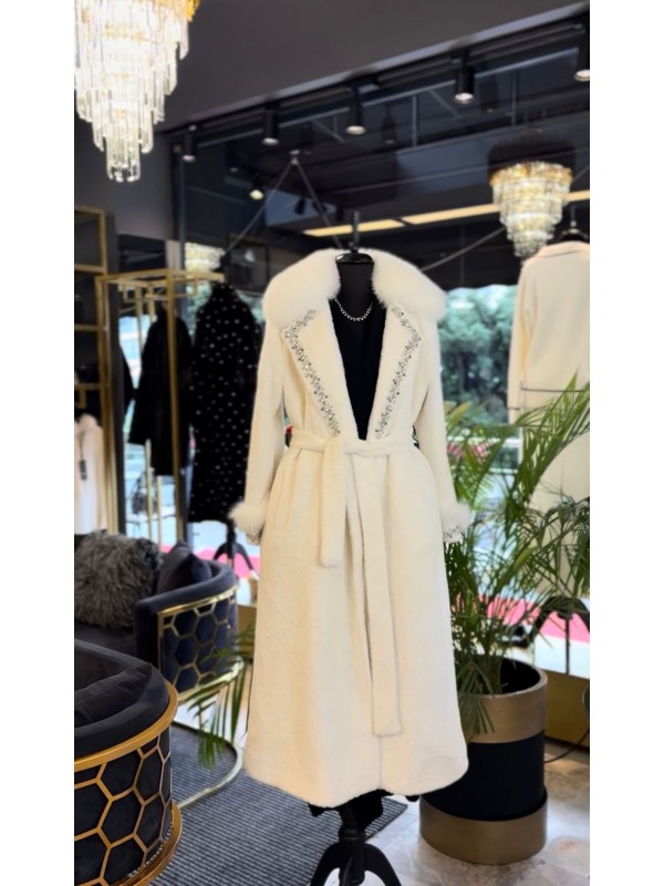 TAŞ DETAY ANGORA KÜRK